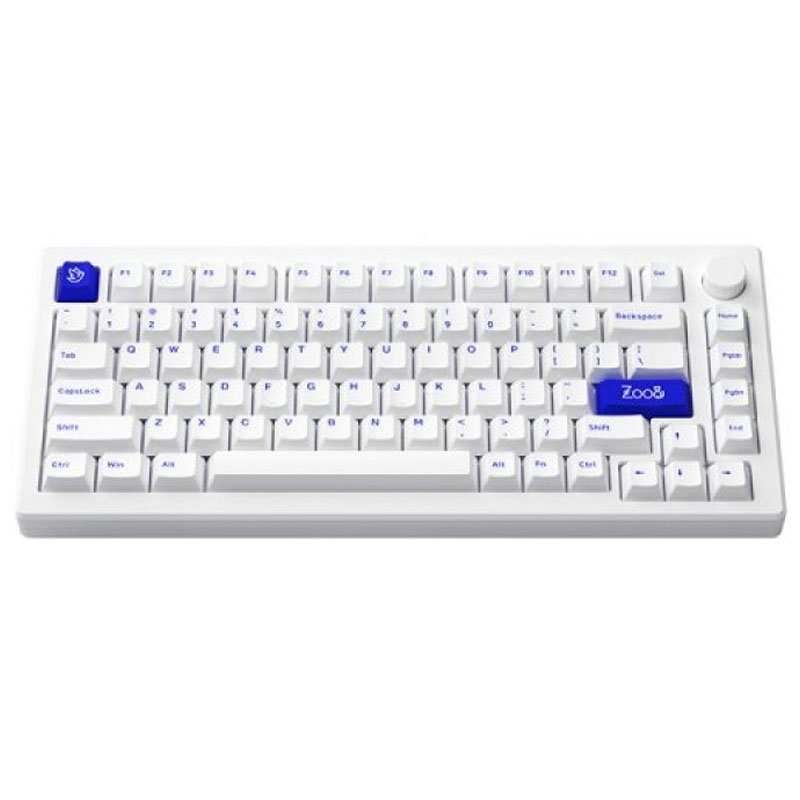 Akko Mod 007b Pc Blue On White Multi-Modes Rgb Wireless Keyboard Purple Piano Pro