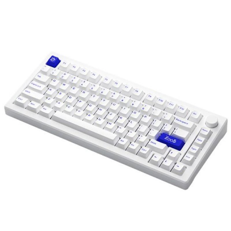 Akko Mod 007b Pc Blue On White Multi-Modes Rgb Wireless Keyboard Purple Piano Pro