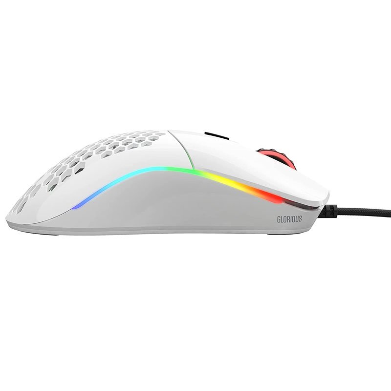 Glorious Model O Minus Superlight Honeycomb Wired Gaming Mouse - Glossy White
