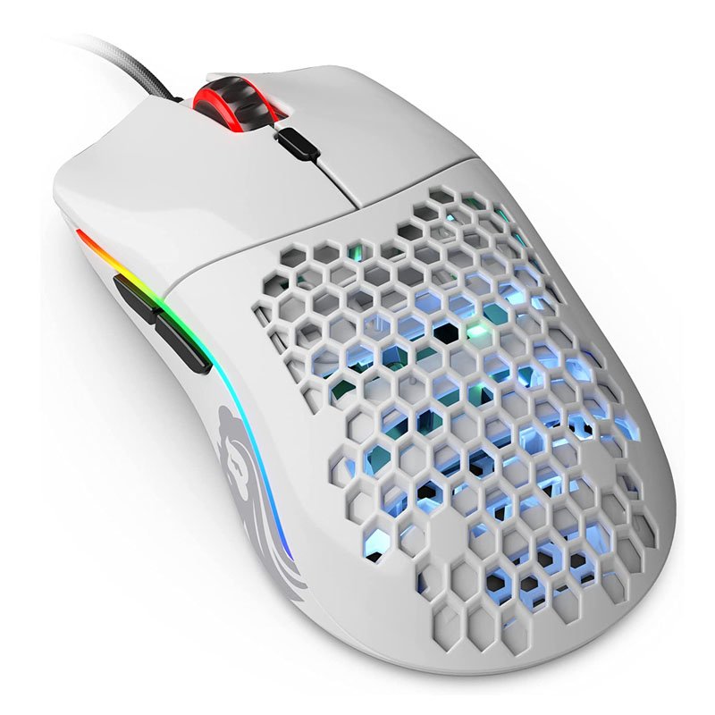 Glorious Model O Superlight Honeycomb RGB Gaming Mouse - Glossy White