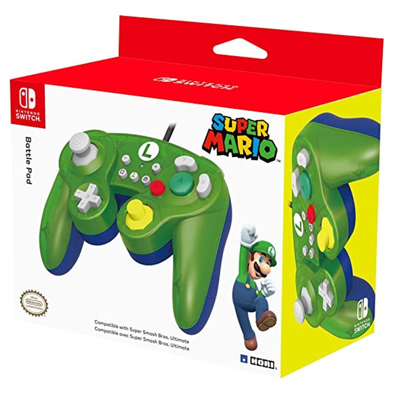 Hori Super Mario GameCube Style Controller Luigi Edition -  Nintendo Switch