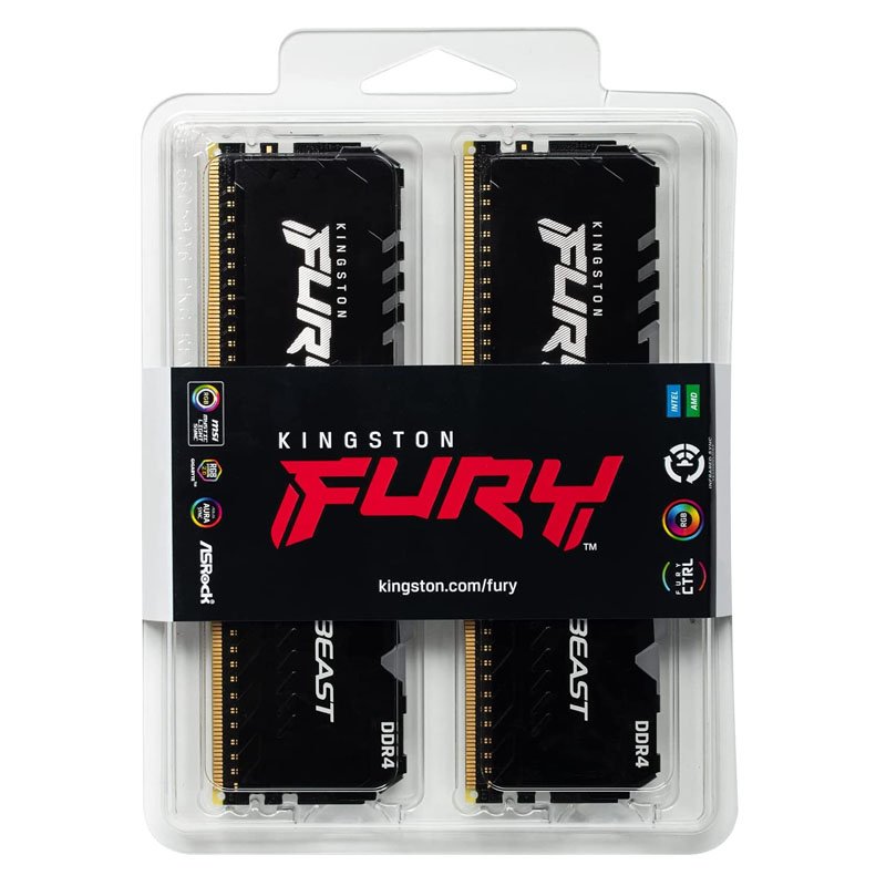 Kingston FURY Beast 16GB (2x8GB) 2666MHz DDR4 CL16 RGB RAM