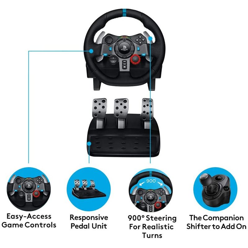 Logitech G29 Driving Force with Racing Wheel and Floor Pedals