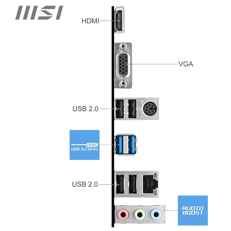 MSI PRO H610M-E DDR4 Motherboard