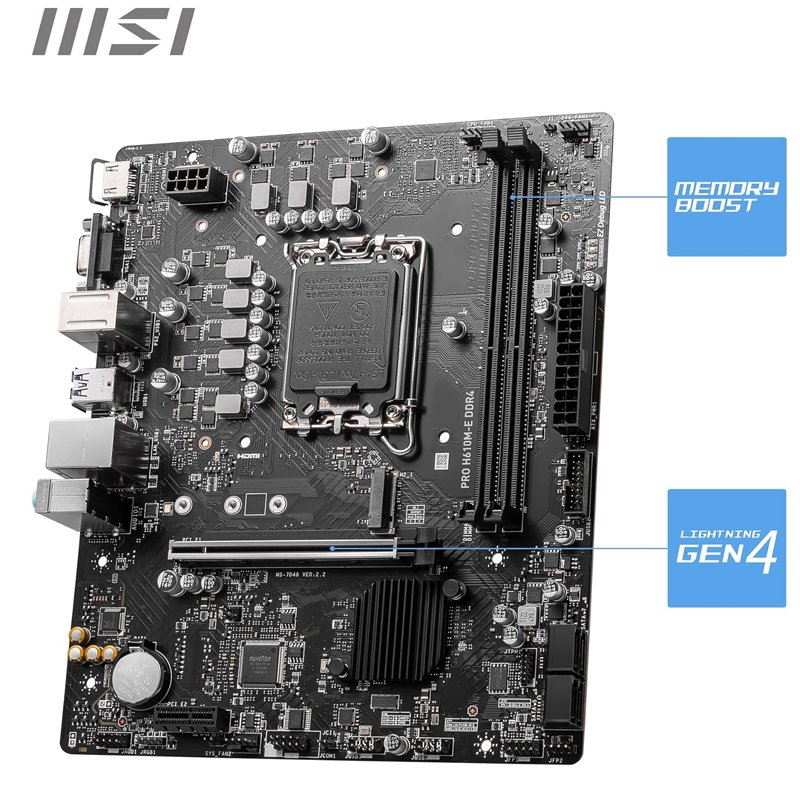 MSI PRO H610M-E DDR4 Motherboard