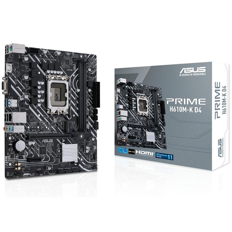 Asus Prime H610M-K D4 mATX Motherboard