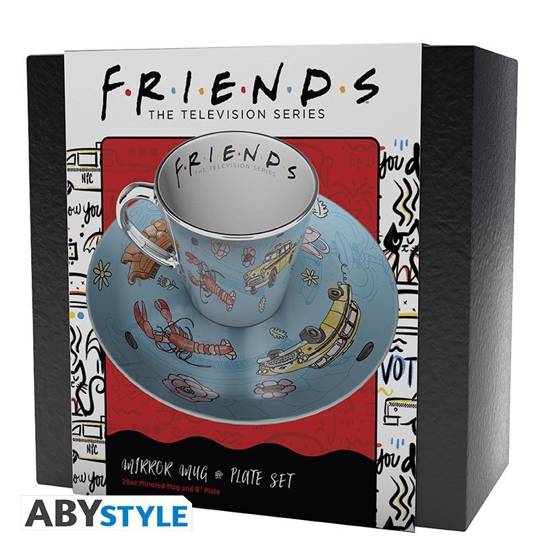 Friends - Pattern Mirror Mug & Plate Set