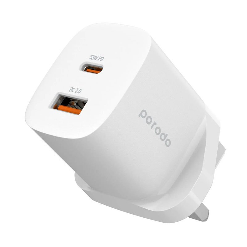 Porodo Quick Charger 33W PD GaN Power Adapter img 0