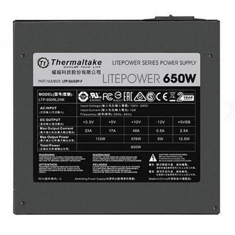 Thermaltake Lite 650W Power Supply