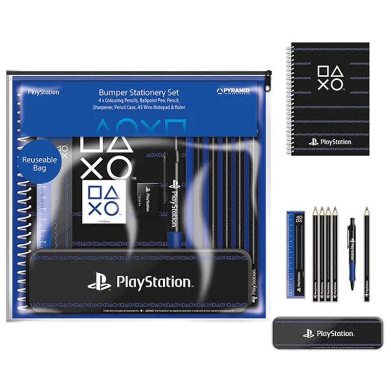 PlayStation (Pinstripe Dark) Bumper Stationery Set