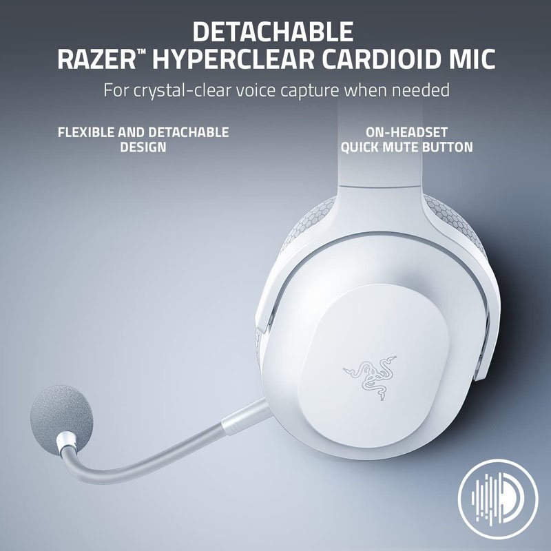 Razer Barracuda X SmartSwitch Dual Wireless Multi-platform Gaming Headset - Mercury White