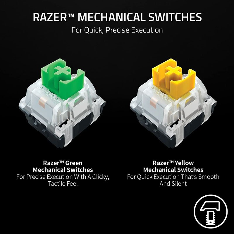 Razer Blackwidow V3 Mini Hyperspeed 65% Wireless Green Switches Mechanical Gaming Keyboard