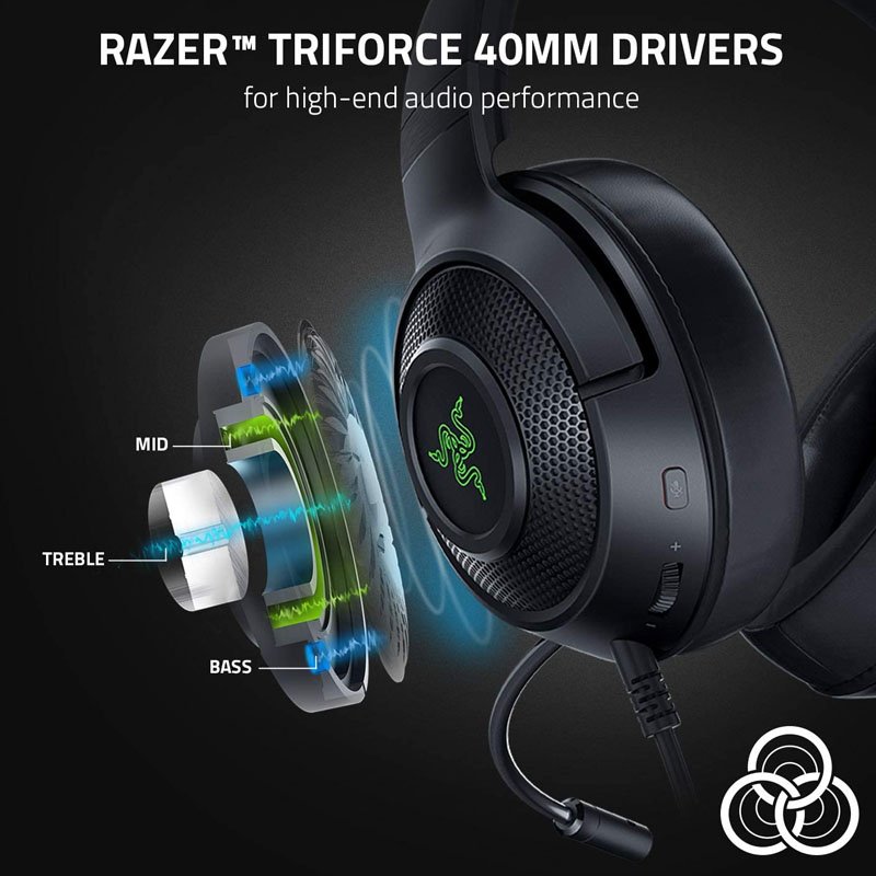 Razer Kraken V3 X HyperClear Cardioid Mic RGB Gaming Headset