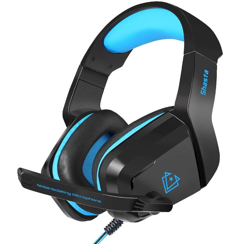 Vertux Shasta Ambient Noise Isolation Over-Ear Gaming Headset - Blue