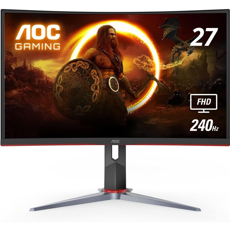 AOC C27G2Z 27-Inch FHD 240Hz Curved Frameless Ultra-Fast Gaming Monitor