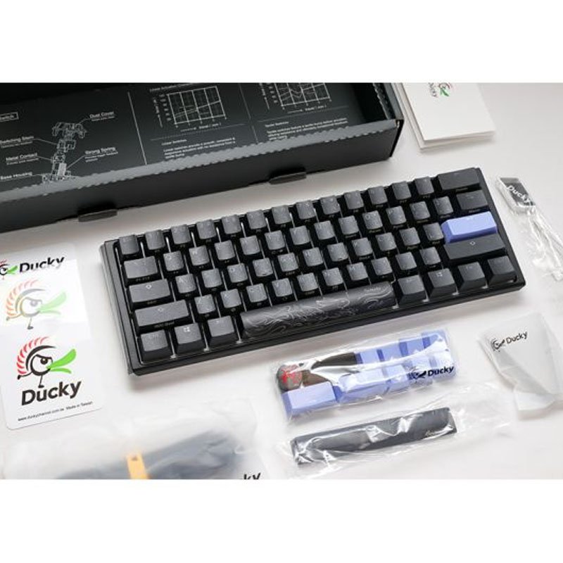 Ducky One 3 Classic Black/White Gaming Keyboard - Cherry Red
