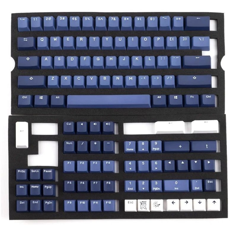 Ducky Good in blue PBT Double Shot Keycaps Set