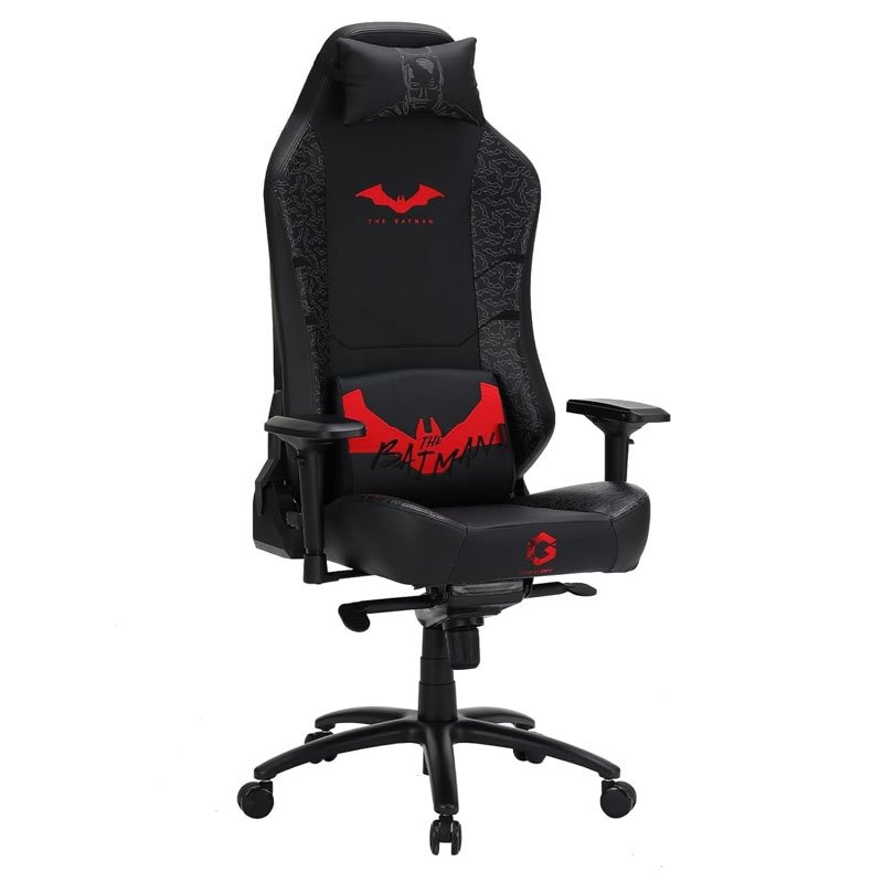 GameOn Licensed Gaming Chair With Adjustable 3D Armrest & Metal Base - Batman