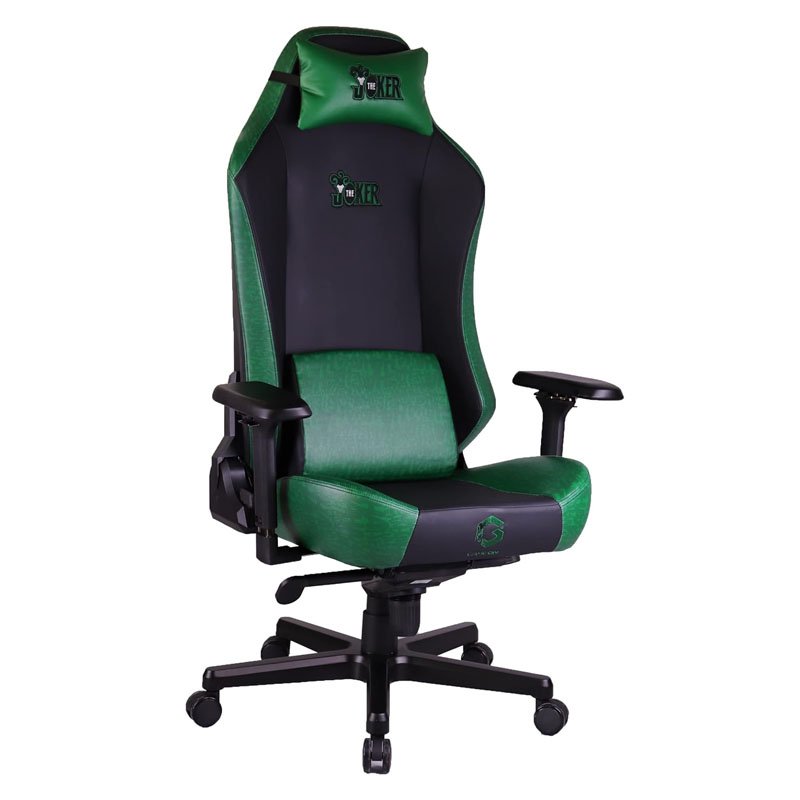 GameOn Licensed Gaming Chair With Adjustable 3D Armrest & Metal Base - Joker