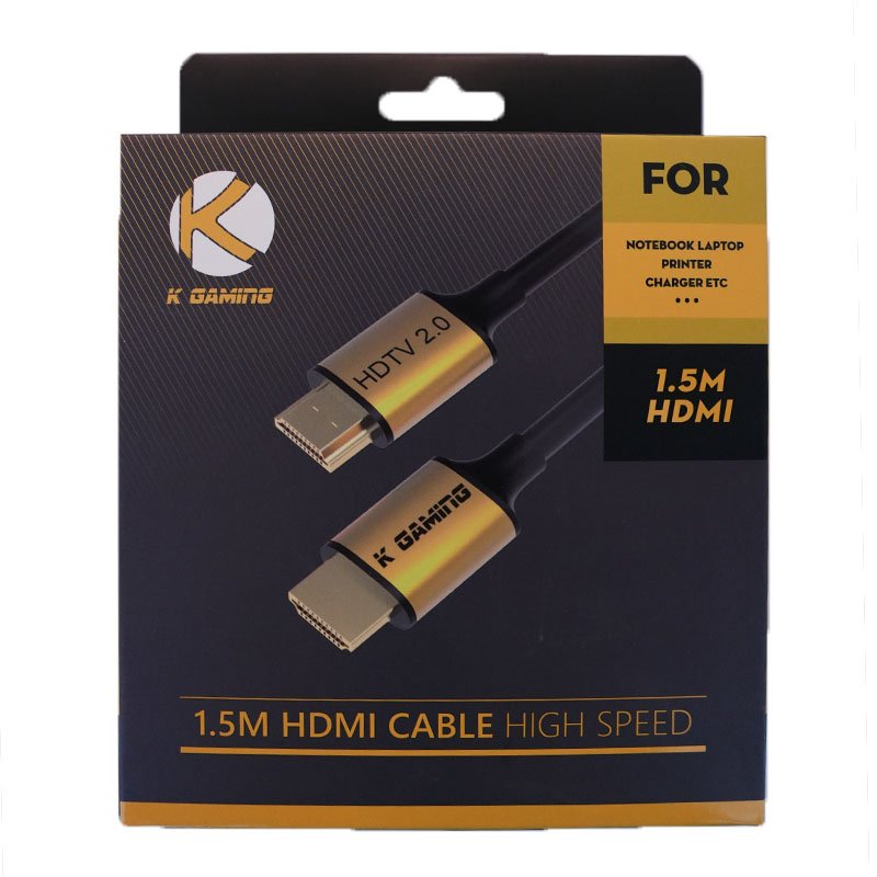K Gaming High Speed HDMI Cable 2.0 - 1.5M