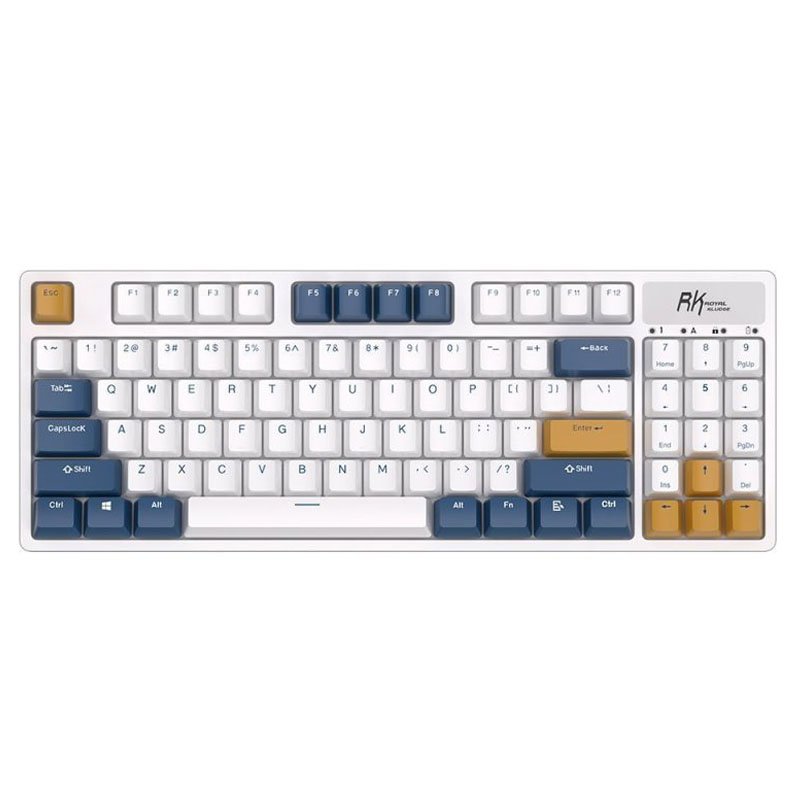 Royal Kludge 96 Rgb Mechanical Keyboard Tri-Mode Forest Blue/White - Lemon Switch