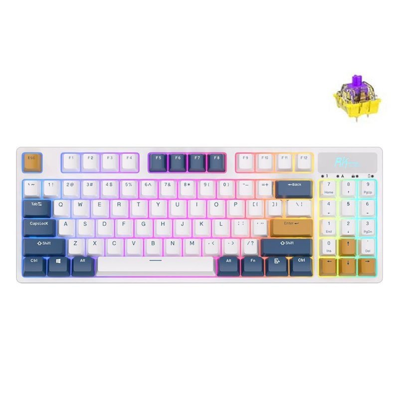 Royal Kludge 96 Rgb Mechanical Keyboard Tri-Mode Forest Blue/White - Lemon Switch