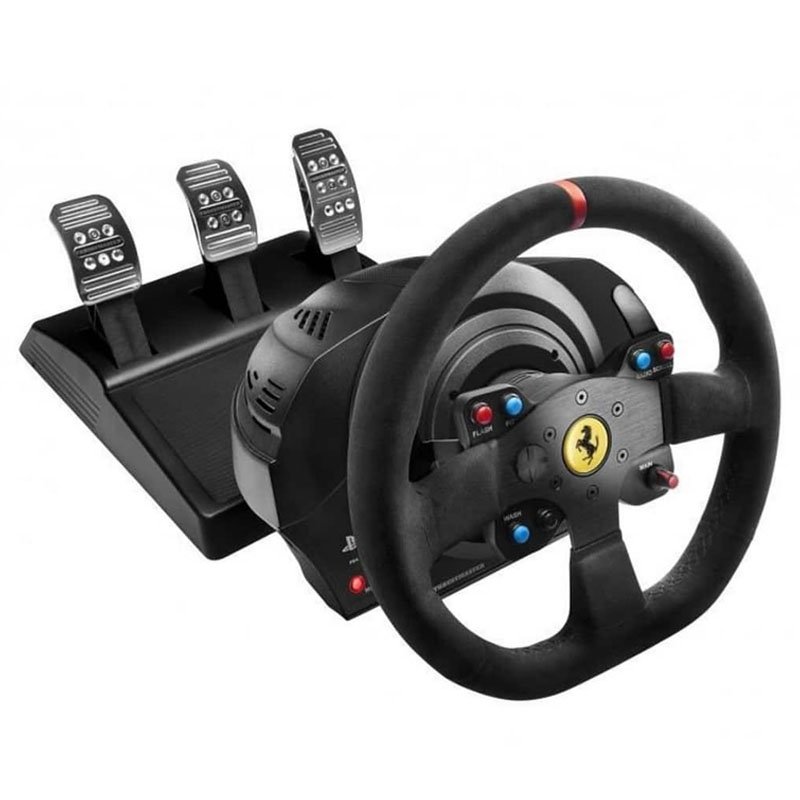 Thrustmaster T300 Ferrari Alcantara Edition Racing Wheel and Pedal Set