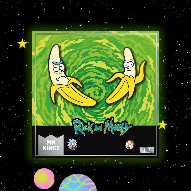 Pin Kings Rick and Morty Enamel Pin Badge Set – Banana Rick & Morty