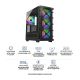 Asus B760M A Core i7 12th Gen 16GB 1TB SSD 5060Ti 8GB OC with K Gaming C810 Gaming PC (ZGames Exclusive)