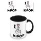 Kpop (I Love K-pop) Black Coloured Inner Mug